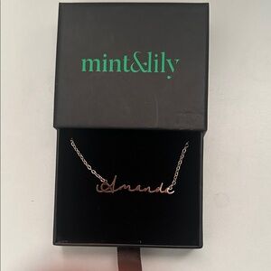 Mint & Lily Personalized Rose Gold Necklace